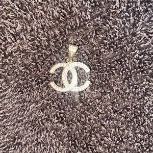 14K Gold Chanel Symbol Pendant
